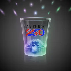 Outlet Windy City Novelties America 250 LED Disco Ball 8 oz. Rocks Glass