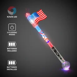 Clearance Windy City Novelties America 250 LED USA Flag Wand