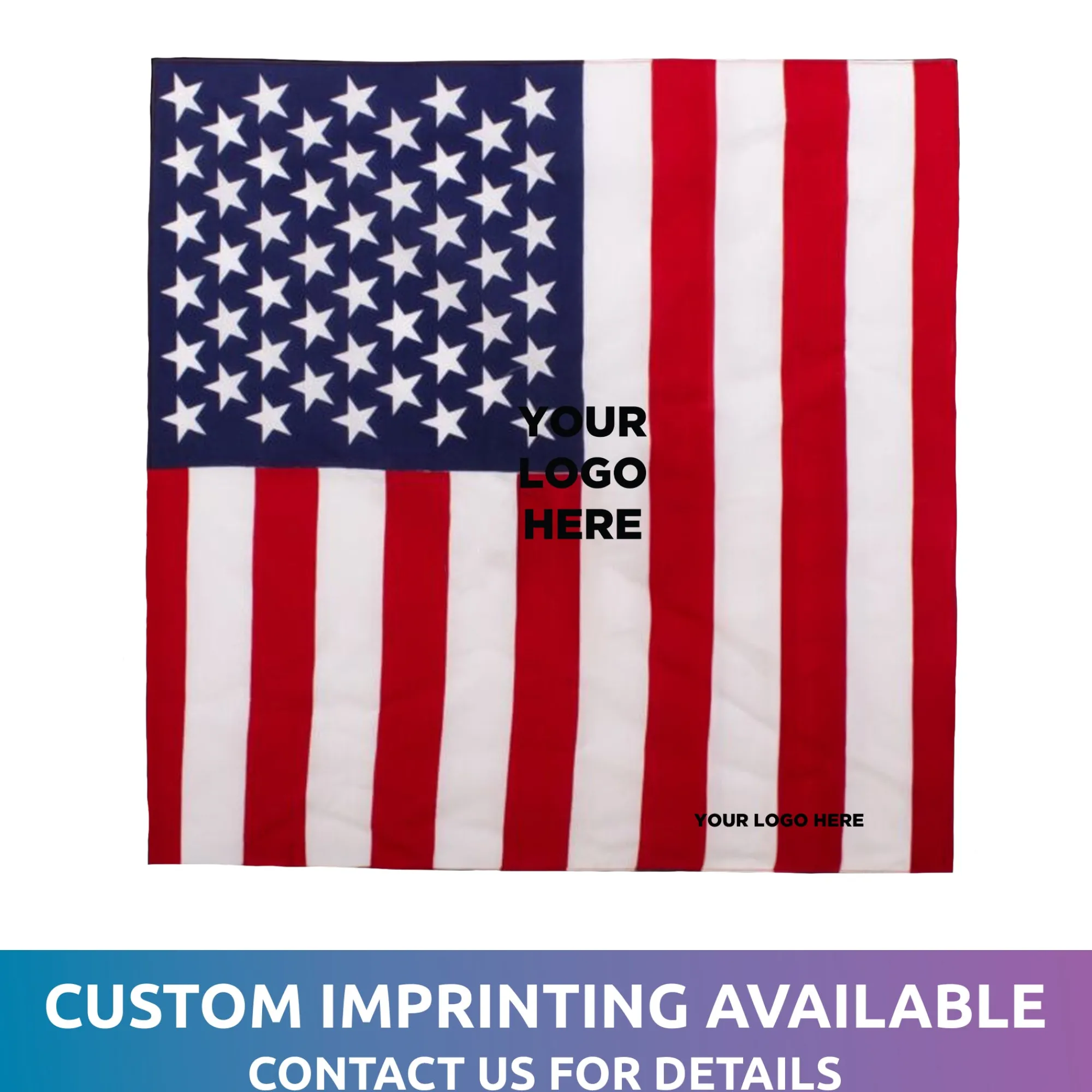 Hot Windy City Novelties American Flag 22" Cotton Bandanas