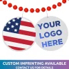 Windy City Novelties American Flag Plastic 2 1/2" Medallion