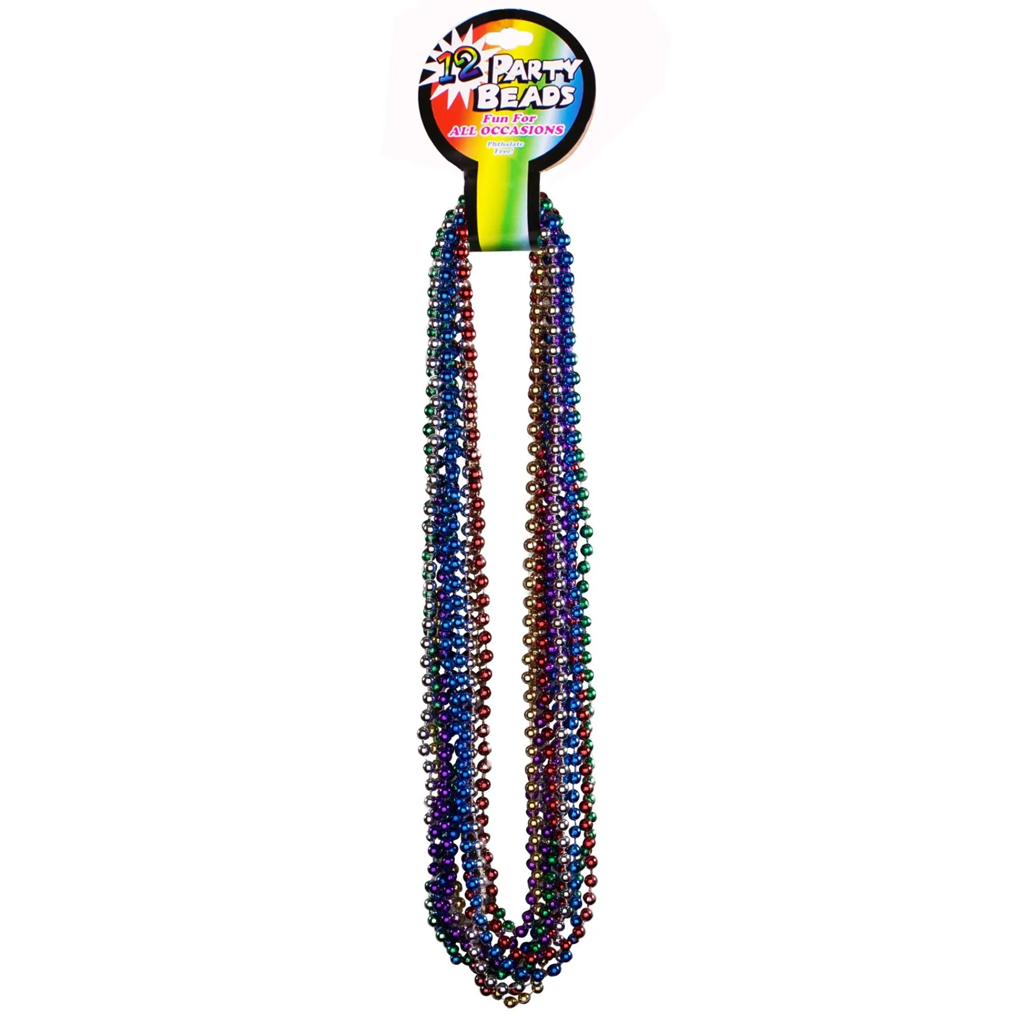 New Windy City Novelties Assorted Color 7mm Bead 33" Necklaces