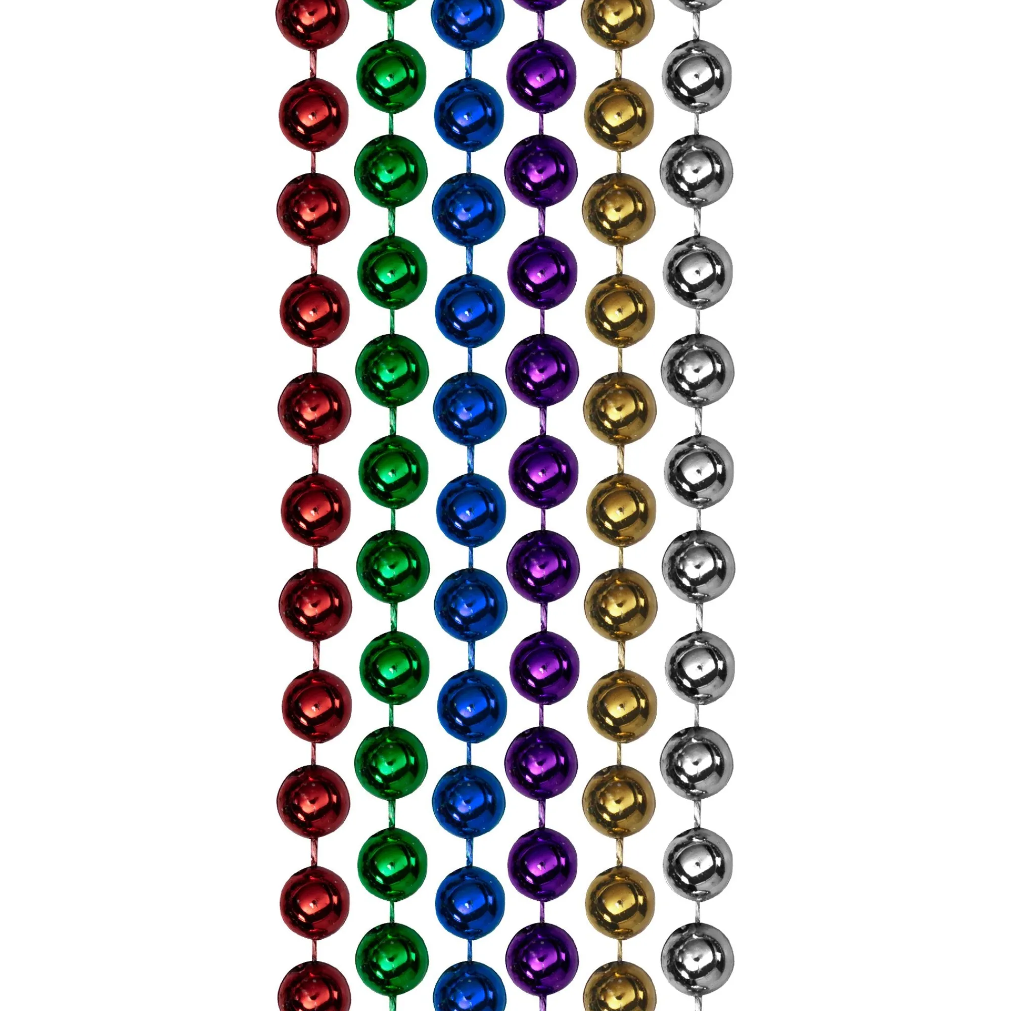 New Windy City Novelties Assorted Color 7mm Bead 33" Necklaces