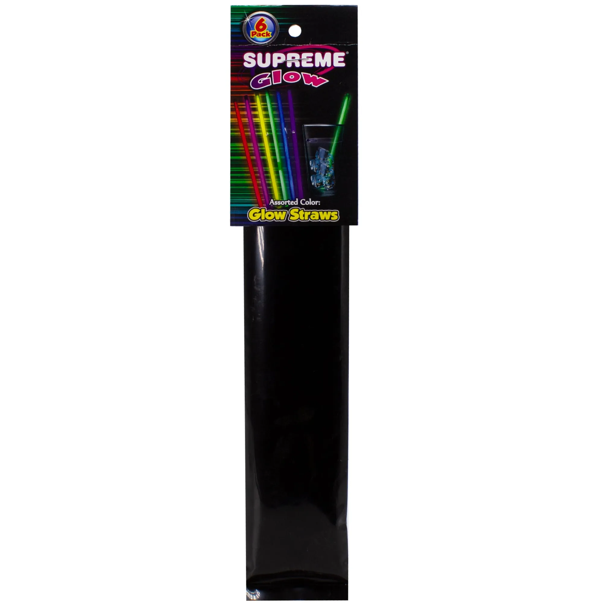 Clearance Windy City Novelties Assorted Colors 9" Glow Stick Straws