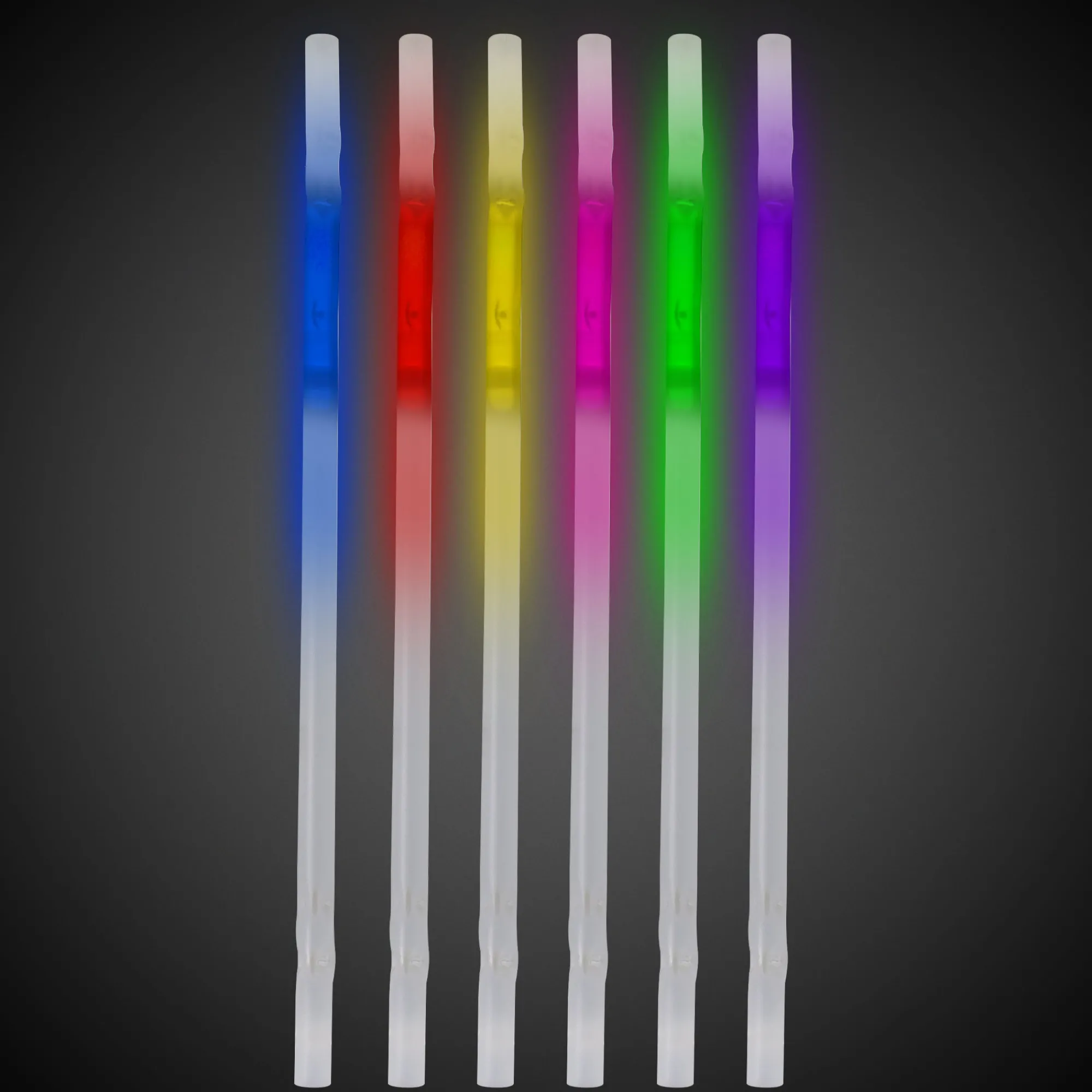 Clearance Windy City Novelties Assorted Colors 9" Glow Stick Straws