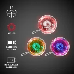 Windy City Novelties Assorted Color Yo-Yos with Red LEDs