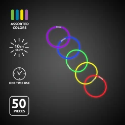 Discount Windy City Novelties Assorted Glow 8" Bracelets Retail Counter Display