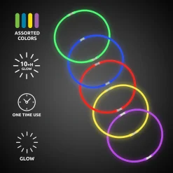 New Windy City Novelties Assorted Glow Necklaces Retail Counter Display