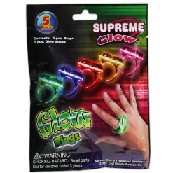 Windy City Novelties Assorted Glow Rings