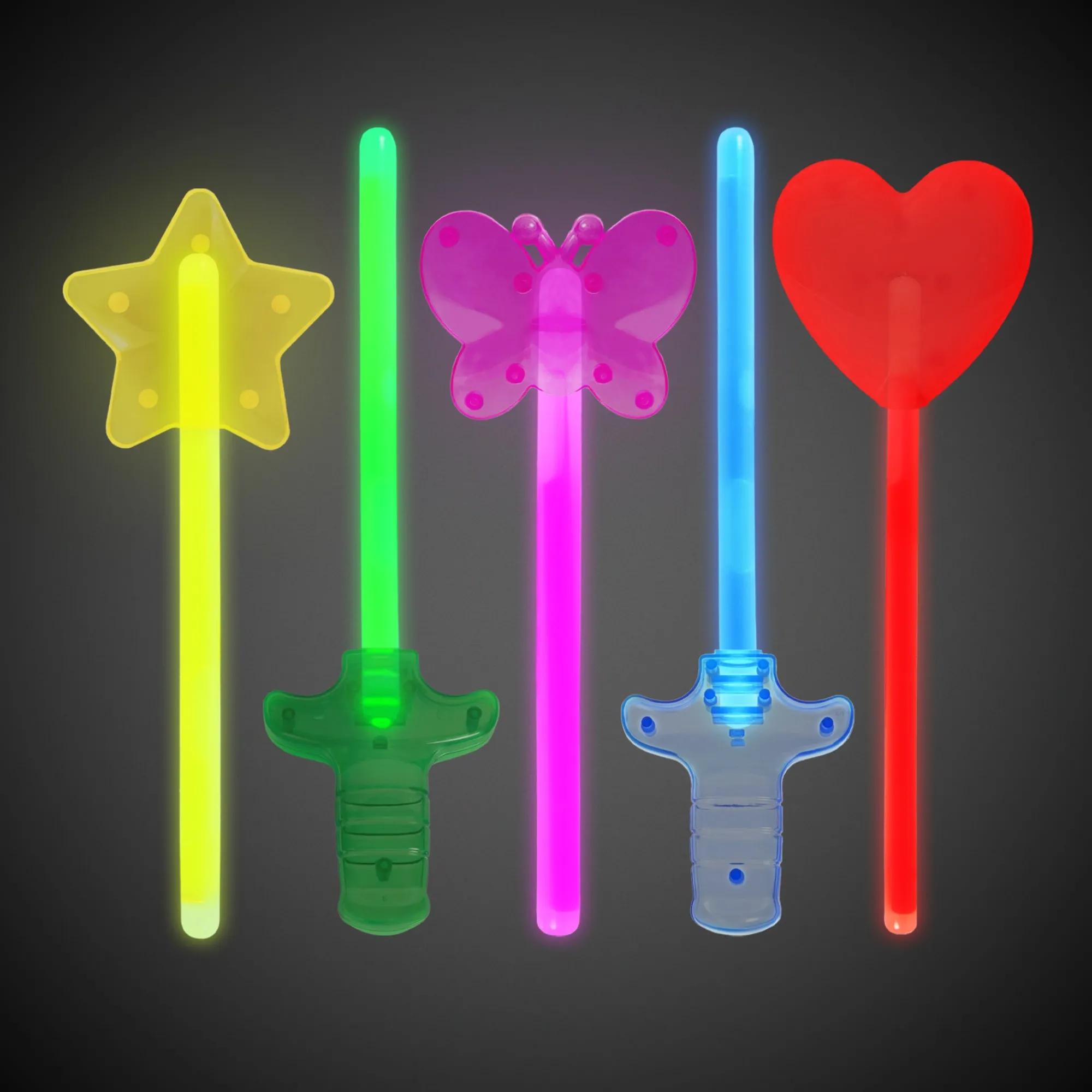 Outlet Windy City Novelties Assorted Glow Wands & Swords Retail Counter Display