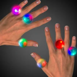 Outlet Windy City Novelties Assorted LED Jelly Rings Assorted Colors