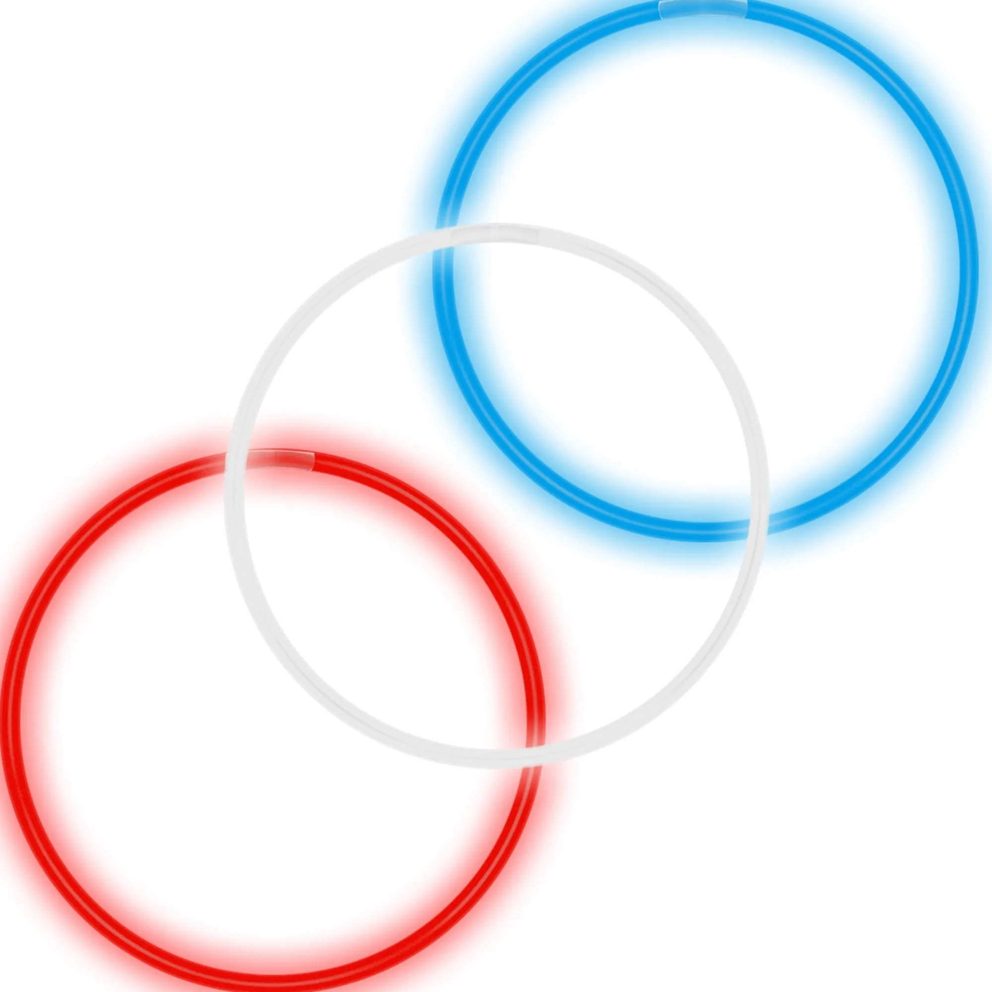 Windy City Novelties Assorted Red, White & Blue 22" Glow Necklaces Red/White/Blue