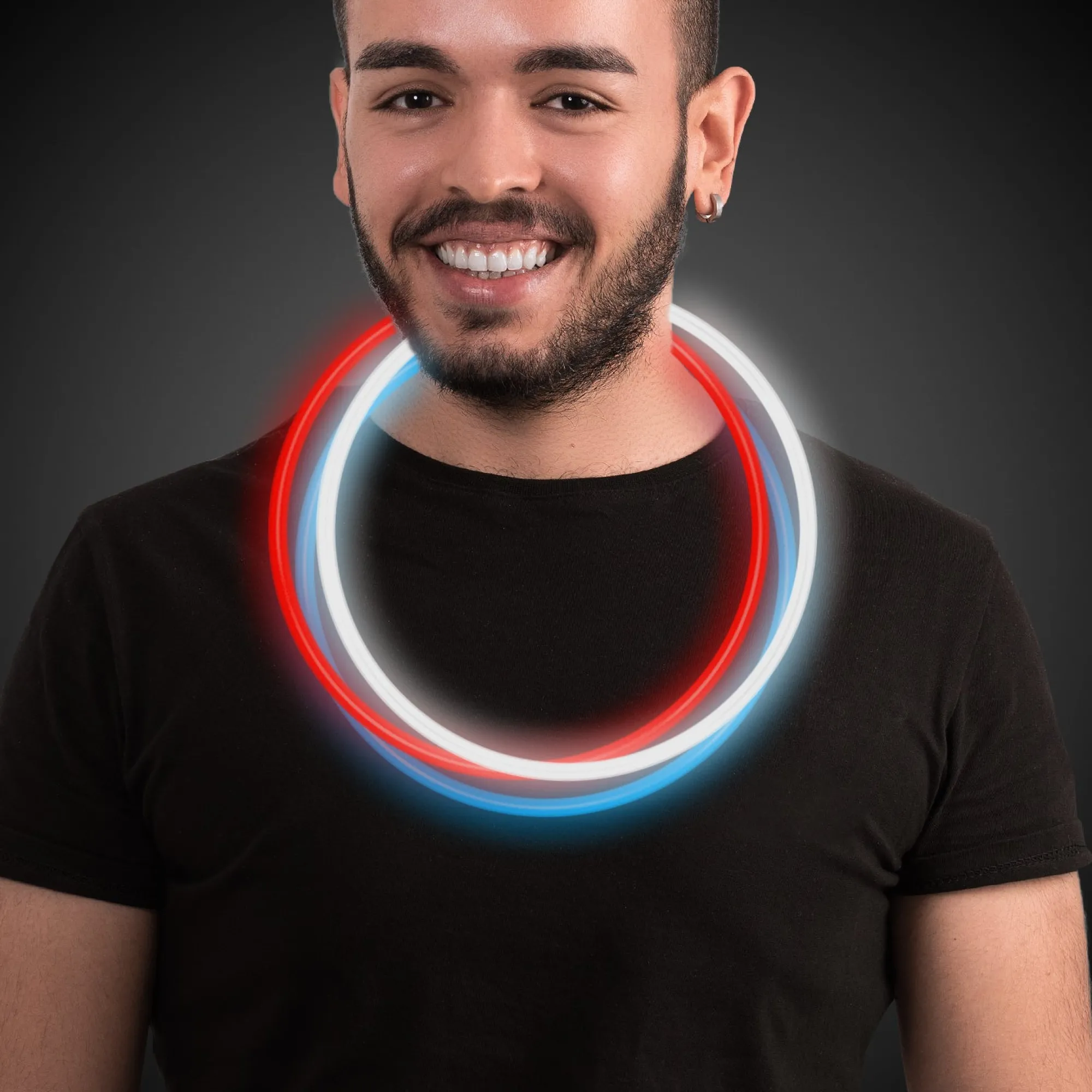 Windy City Novelties Assorted Red, White & Blue 22" Glow Necklaces Red/White/Blue