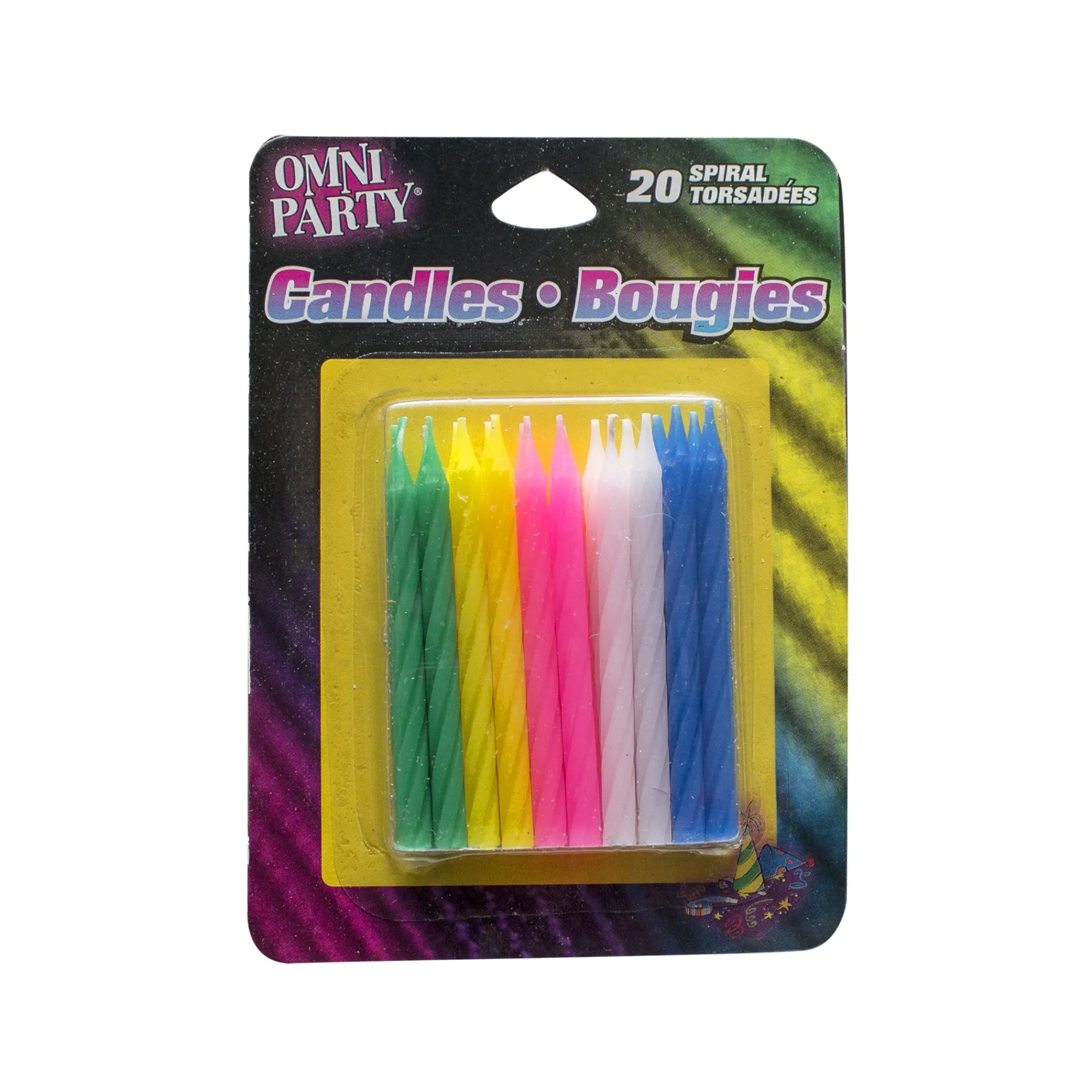 Hot Windy City Novelties Assorted Spiral Birthday Candles