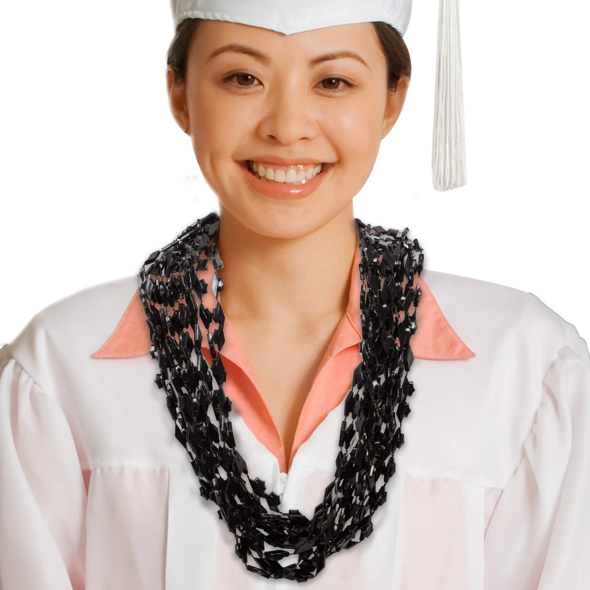 Windy City Novelties Black Bead Graduation Cap Necklaces