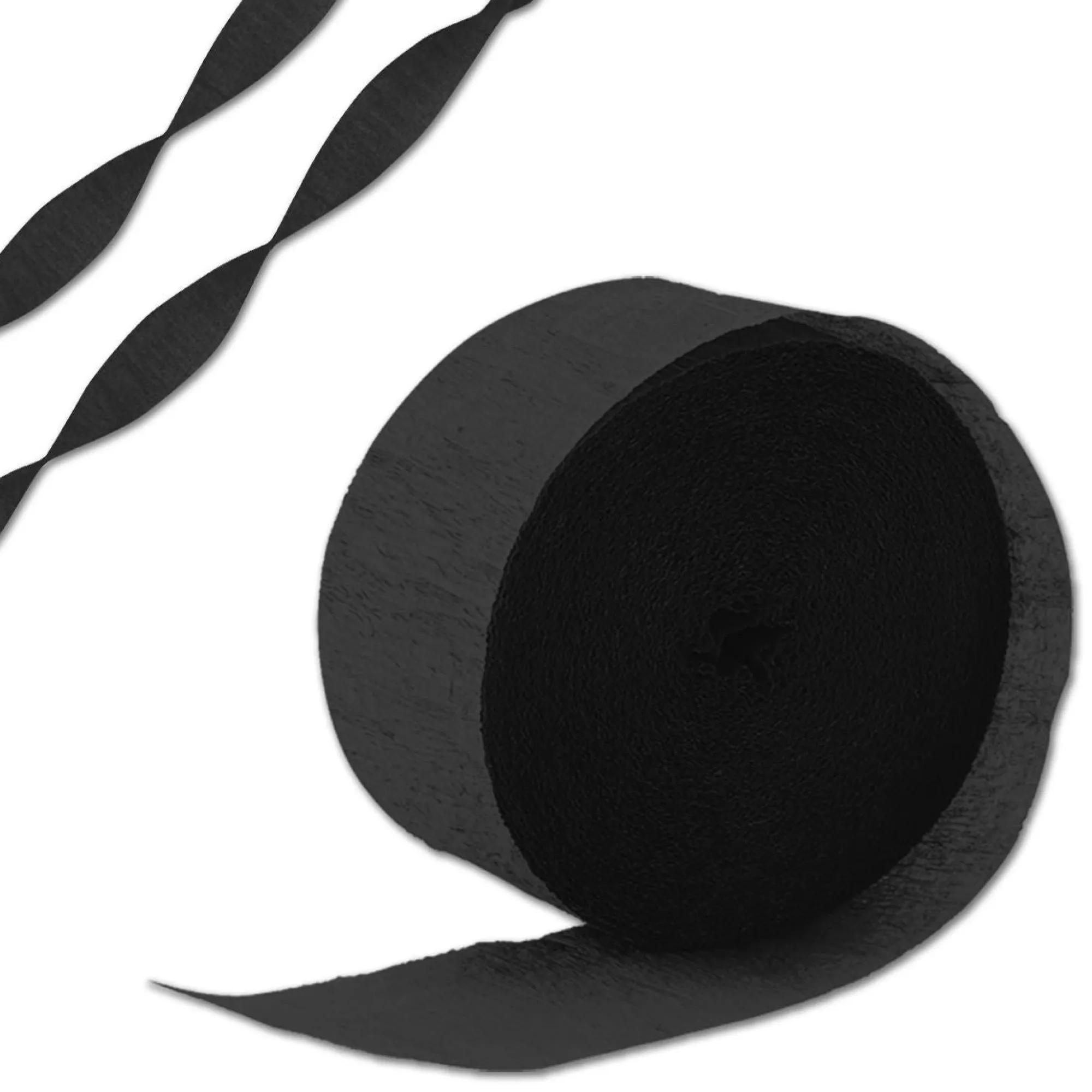 Discount Windy City Novelties Black Crepe Paper Streamer