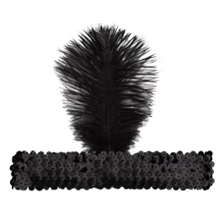 Hot Windy City Novelties Black Feather Headband