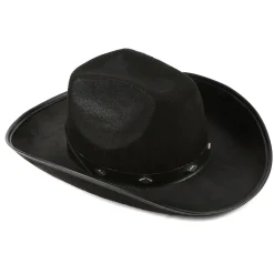 Outlet Windy City Novelties Black Felt Studded Cowboy Hat