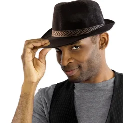 Outlet Windy City Novelties Black Funky Fedora Hat