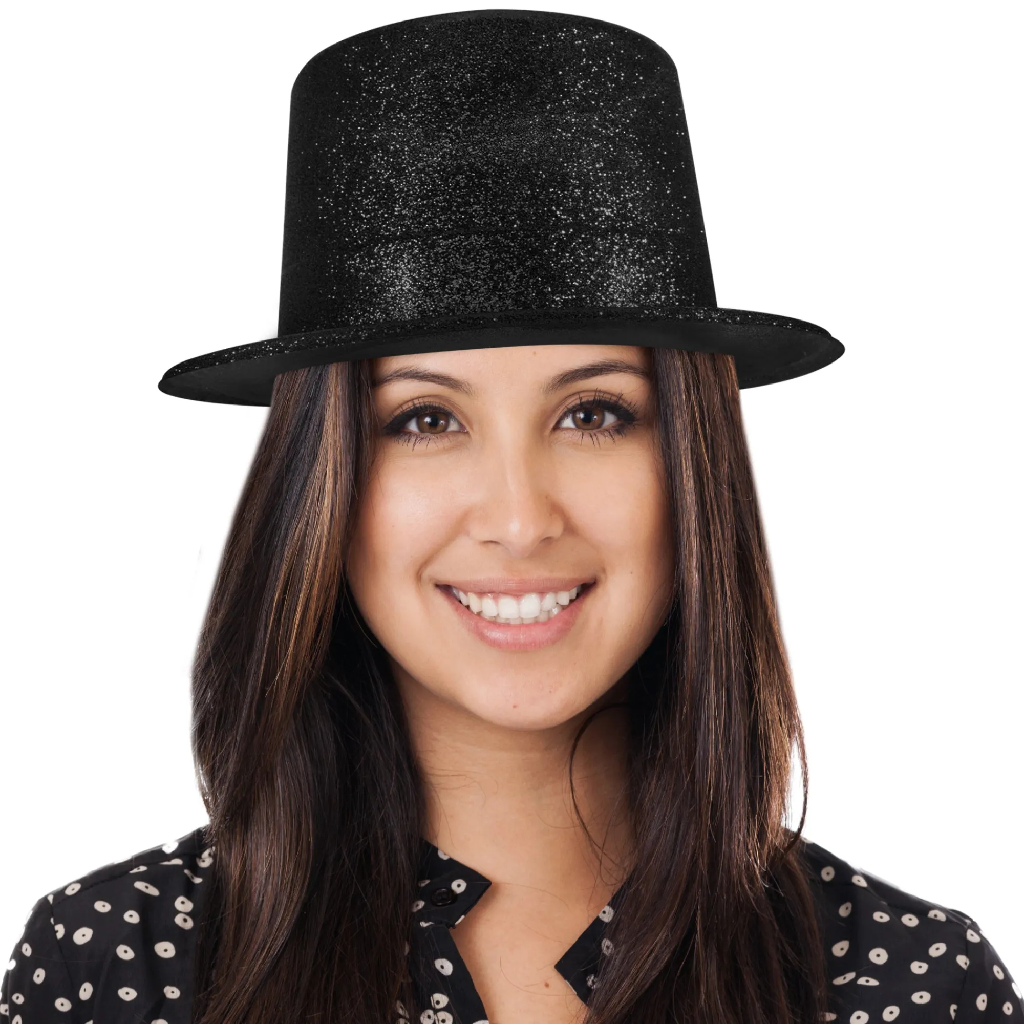Windy City Novelties Black Glitter Top Hat
