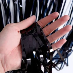 Clearance Windy City Novelties Black Metallic Fringe Table Skirt