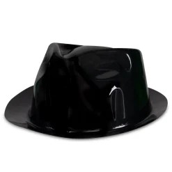 Discount Windy City Novelties Black Plastic Fedora Hats