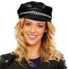 Outlet Windy City Novelties Black Vinyl Biker Hat