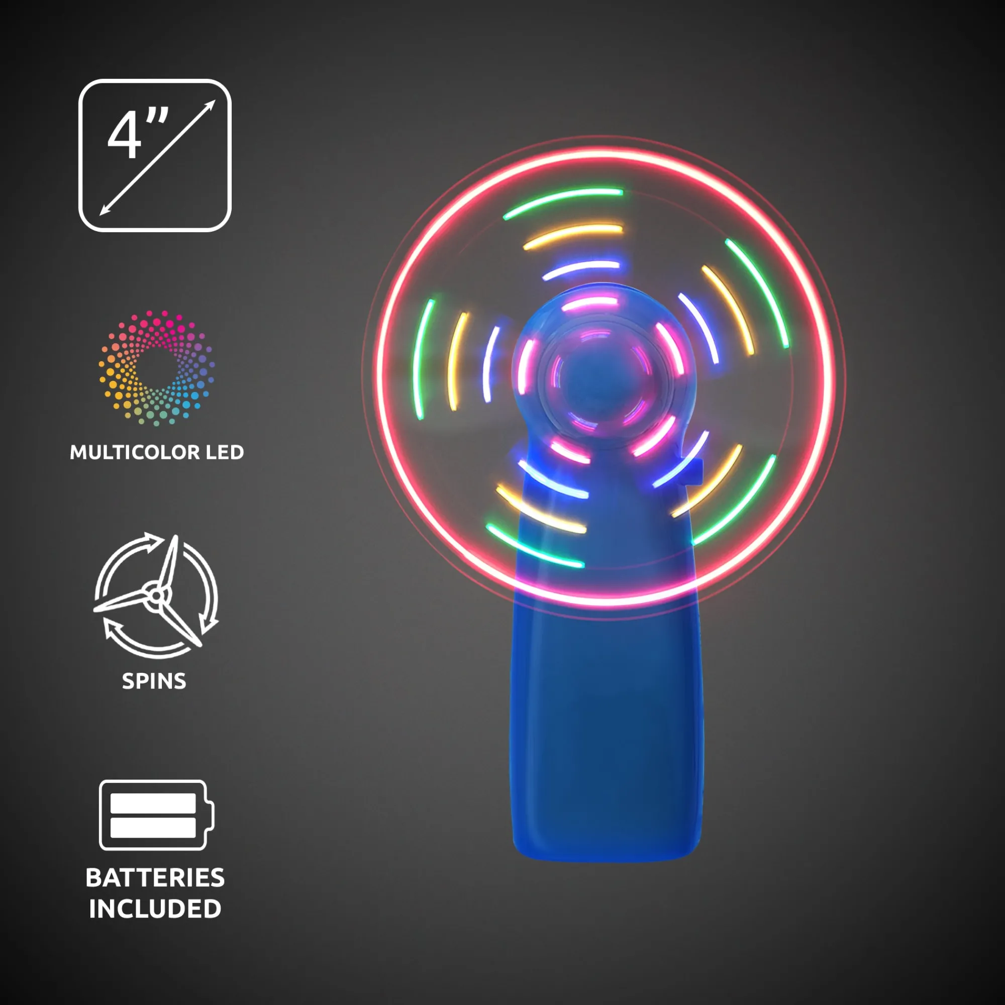 Clearance Windy City Novelties LED Fan Blue