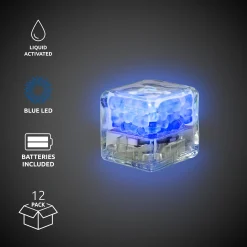 New Windy City Novelties Liquid-Activated LED Ice Cubes Blue