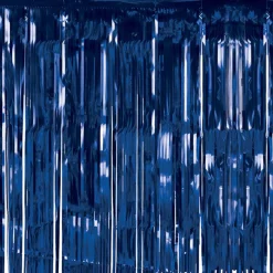 Clearance Windy City Novelties Blue Metallic Fringed Table Skirt
