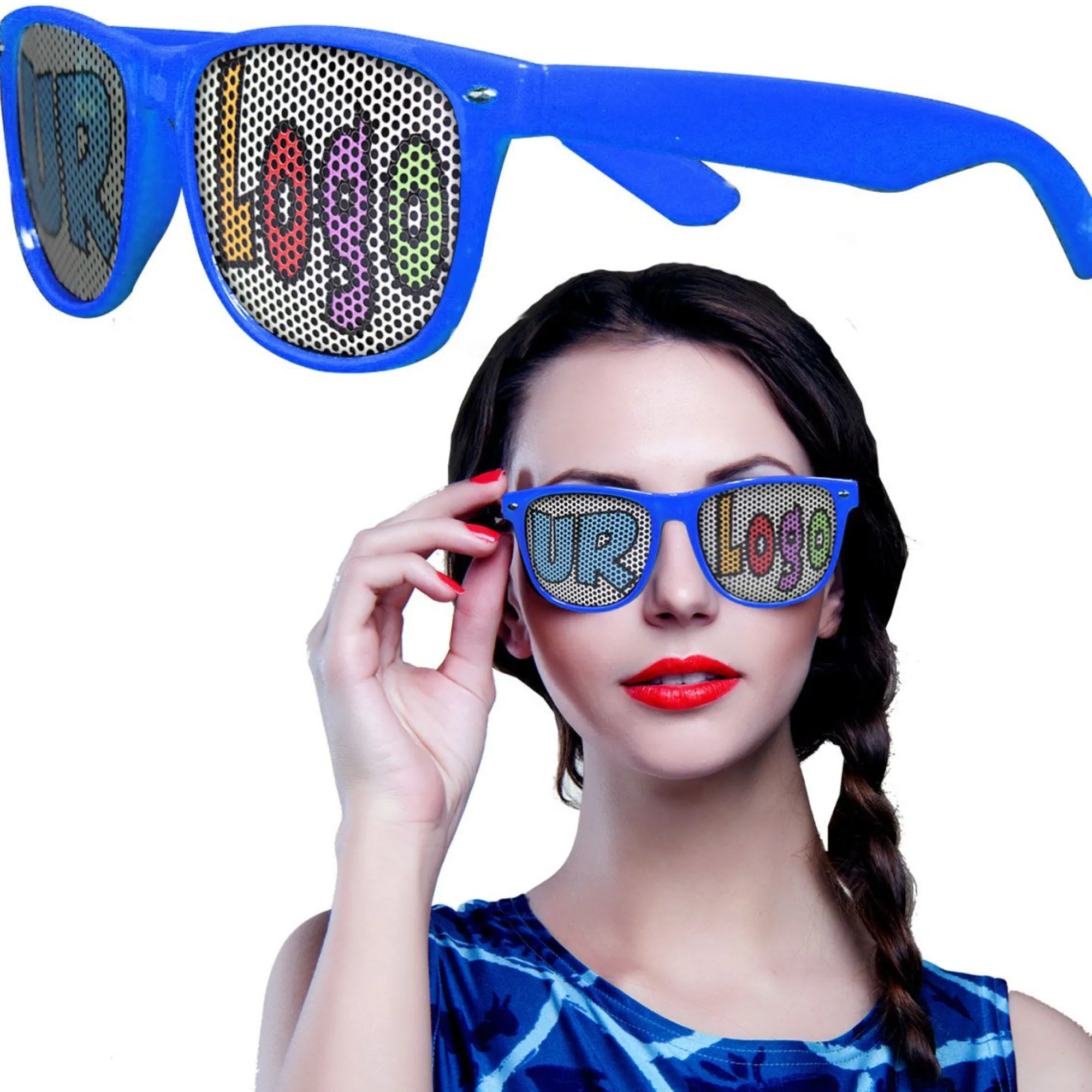 Windy City Novelties Novelty Custom Sunglasses - 12 Pack Blue