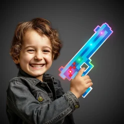 Hot Windy City Novelties Blue/Red LED Pixel Gun