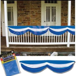Discount Windy City Novelties Blue & White Fabric Bunting Decoration