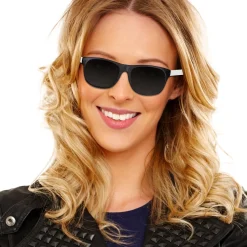 Discount Windy City Novelties Bright Retro Sunglasses White