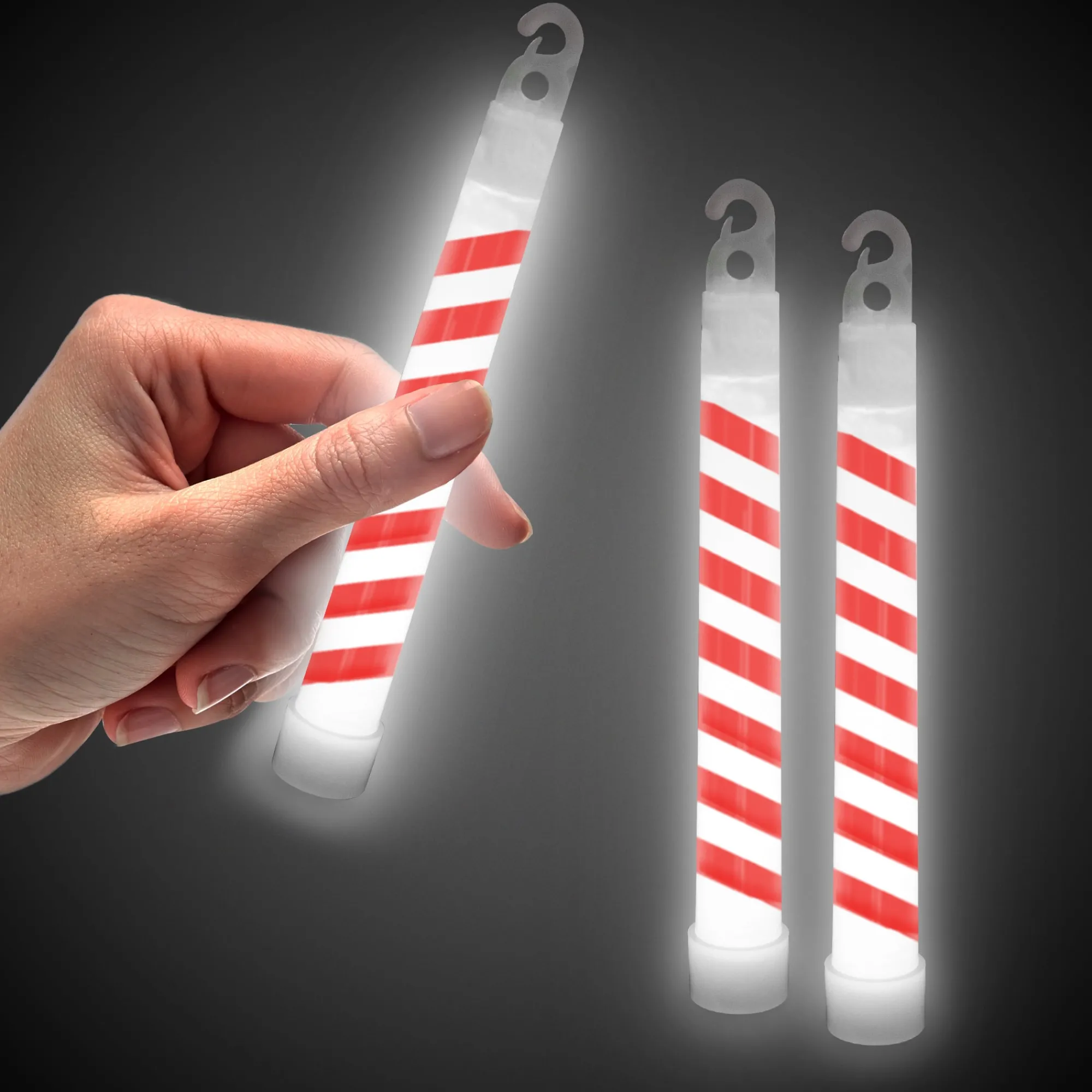 Clearance Windy City Novelties Candy Cane 6" Glow Sticks