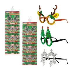Hot Windy City Novelties Christmas Glitter Glasses Retail Display