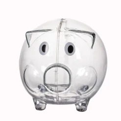 Windy City Novelties Clear Plastic Piggy Bank