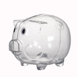 Windy City Novelties Clear Plastic Piggy Bank