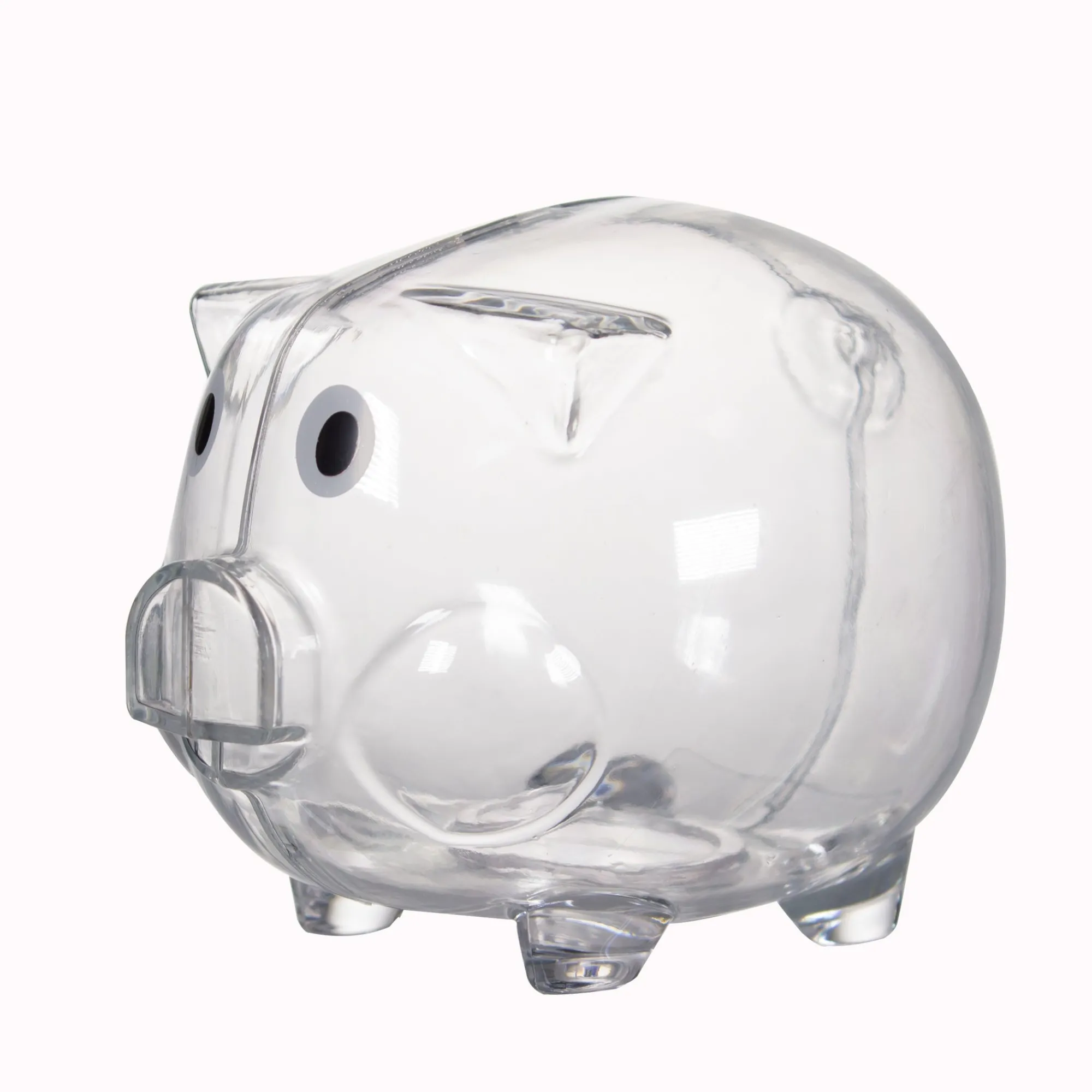 Windy City Novelties Clear Plastic Piggy Bank
