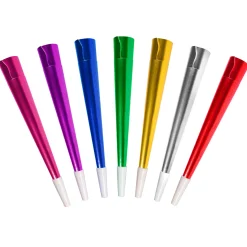 Discount Windy City Novelties Colorful Foil 8" Horns