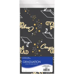 Online Windy City Novelties Congrats Grad Metallic Table Cover