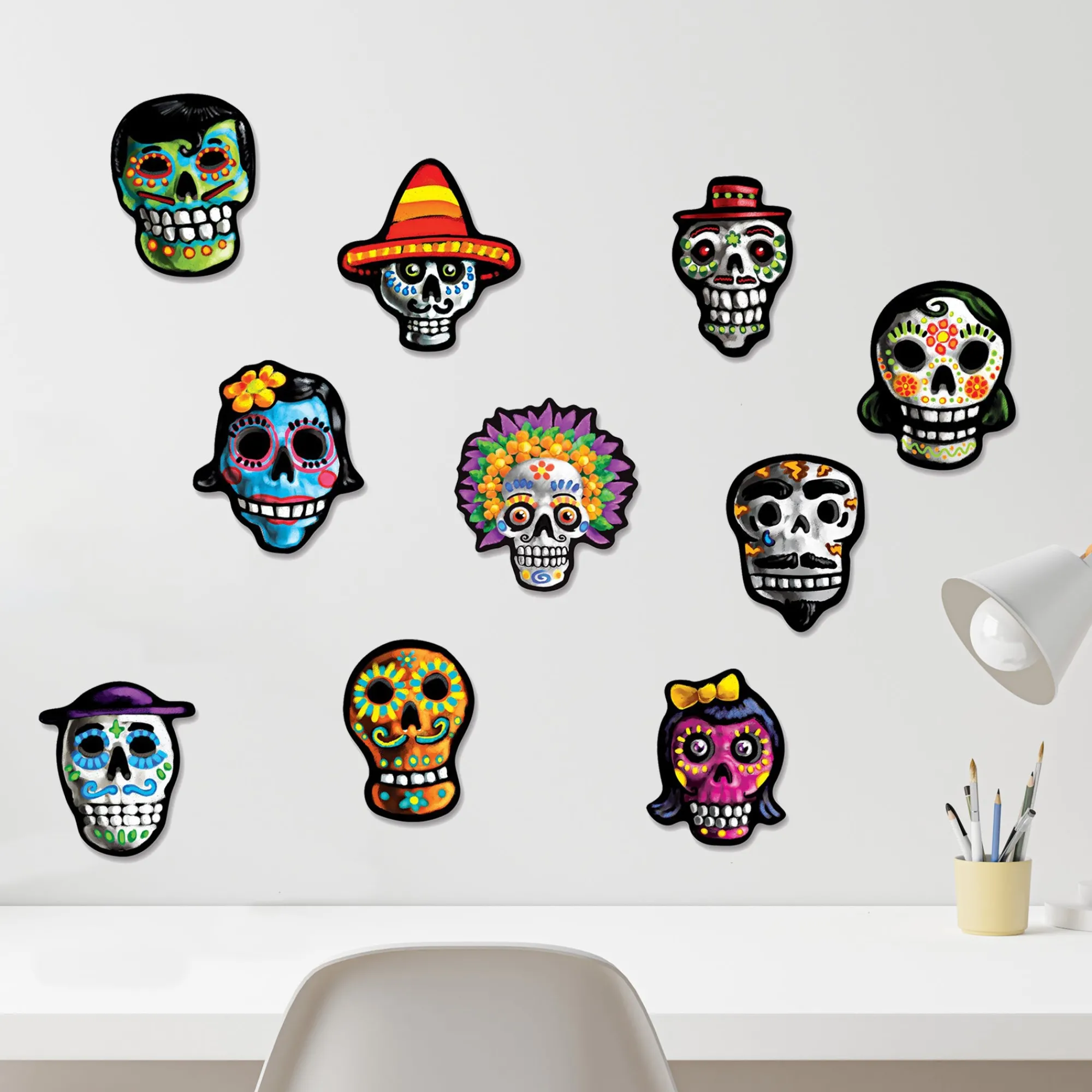 Hot Windy City Novelties Day of the Dead Sugar Skull Cutouts