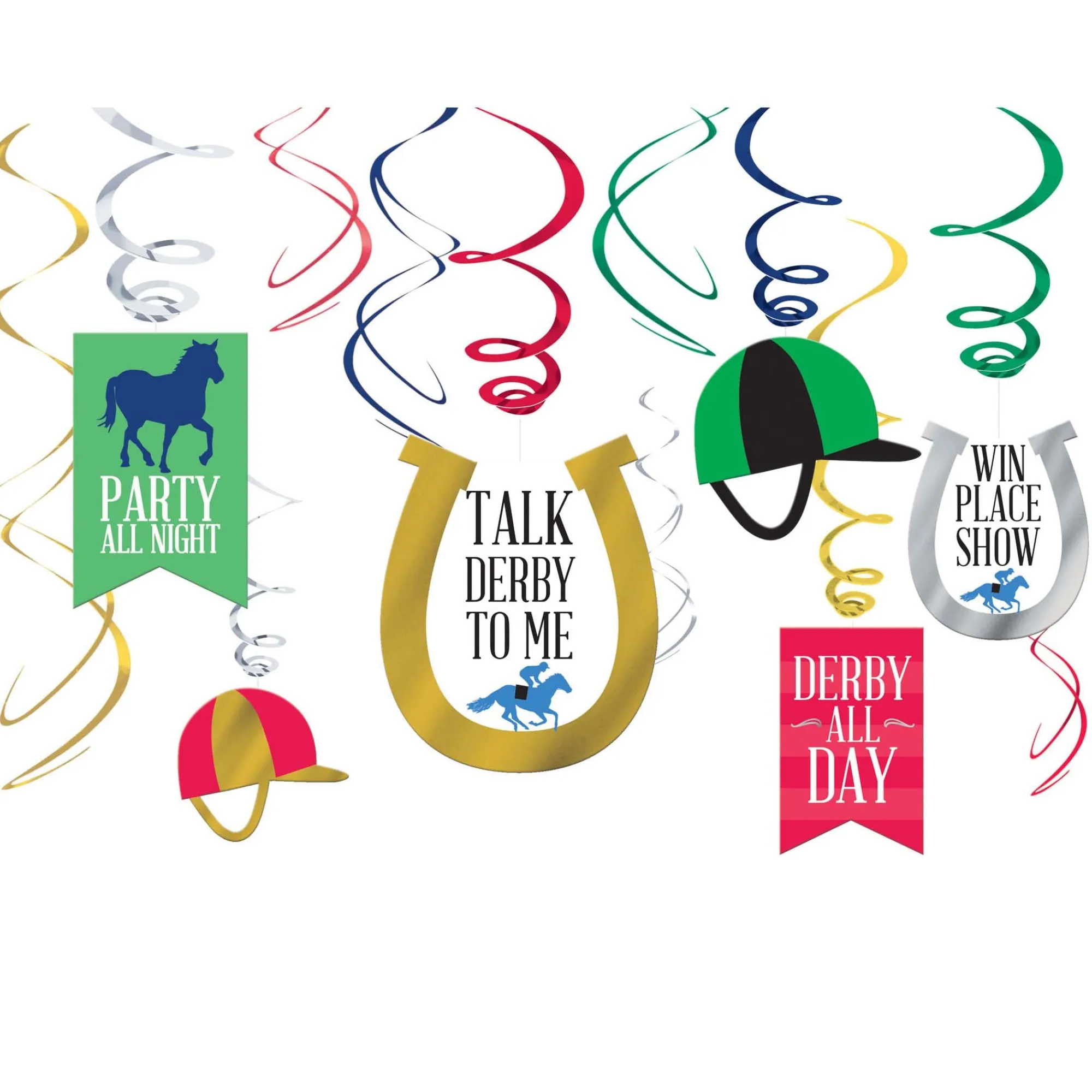 Discount Windy City Novelties Derby Day Swirl Decorations