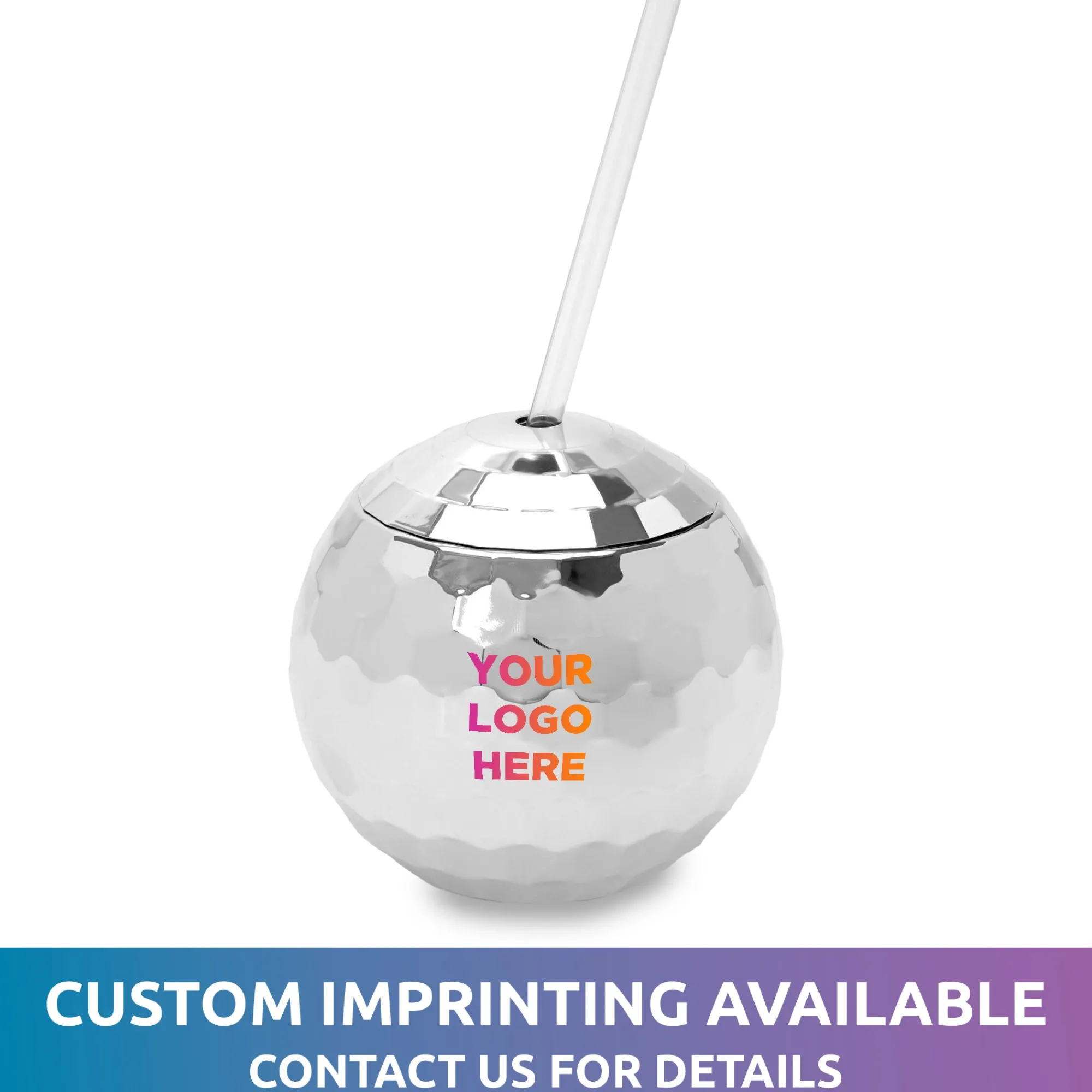 Clearance Windy City Novelties Disco Ball Cup with Straw
