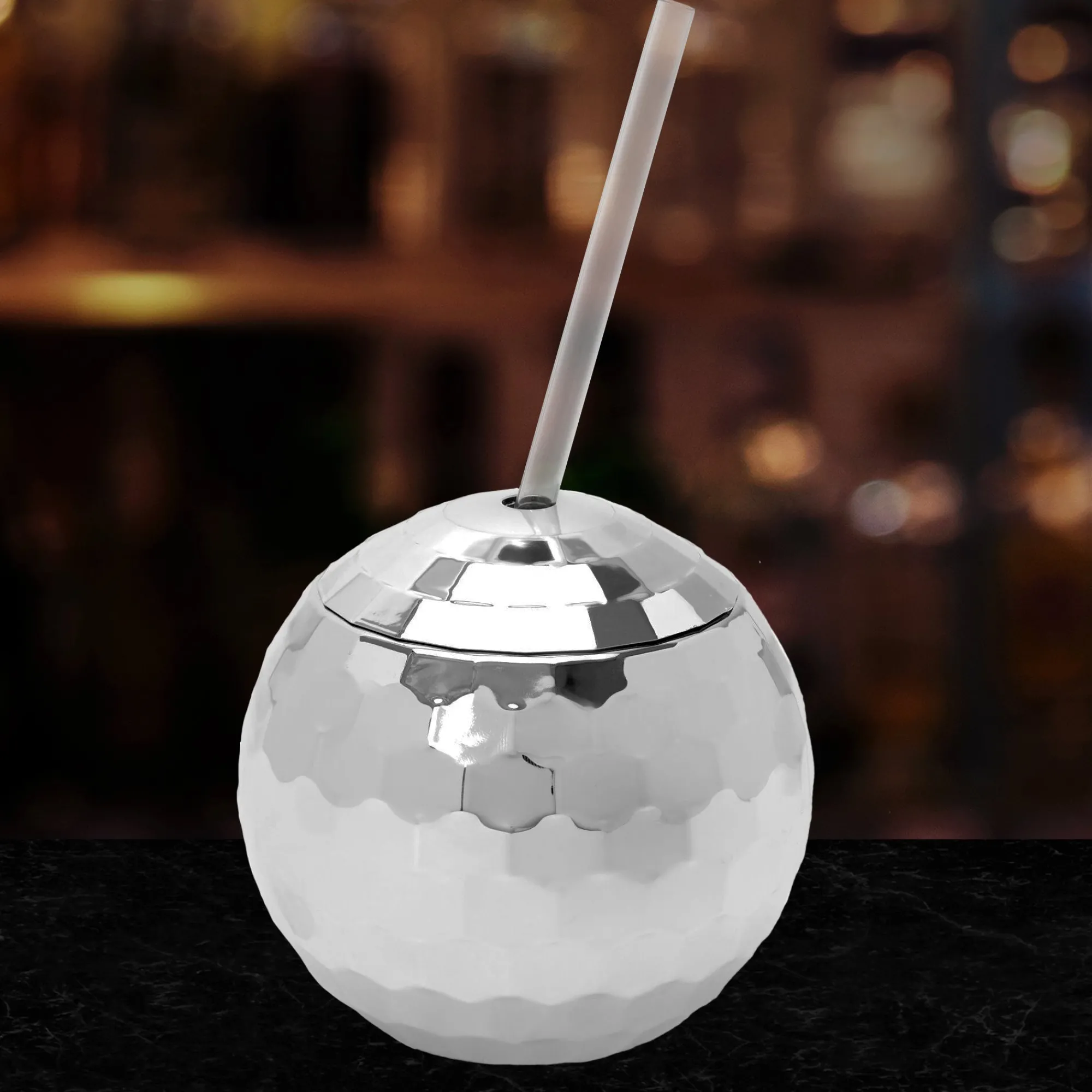 Clearance Windy City Novelties Disco Ball Cup with Straw