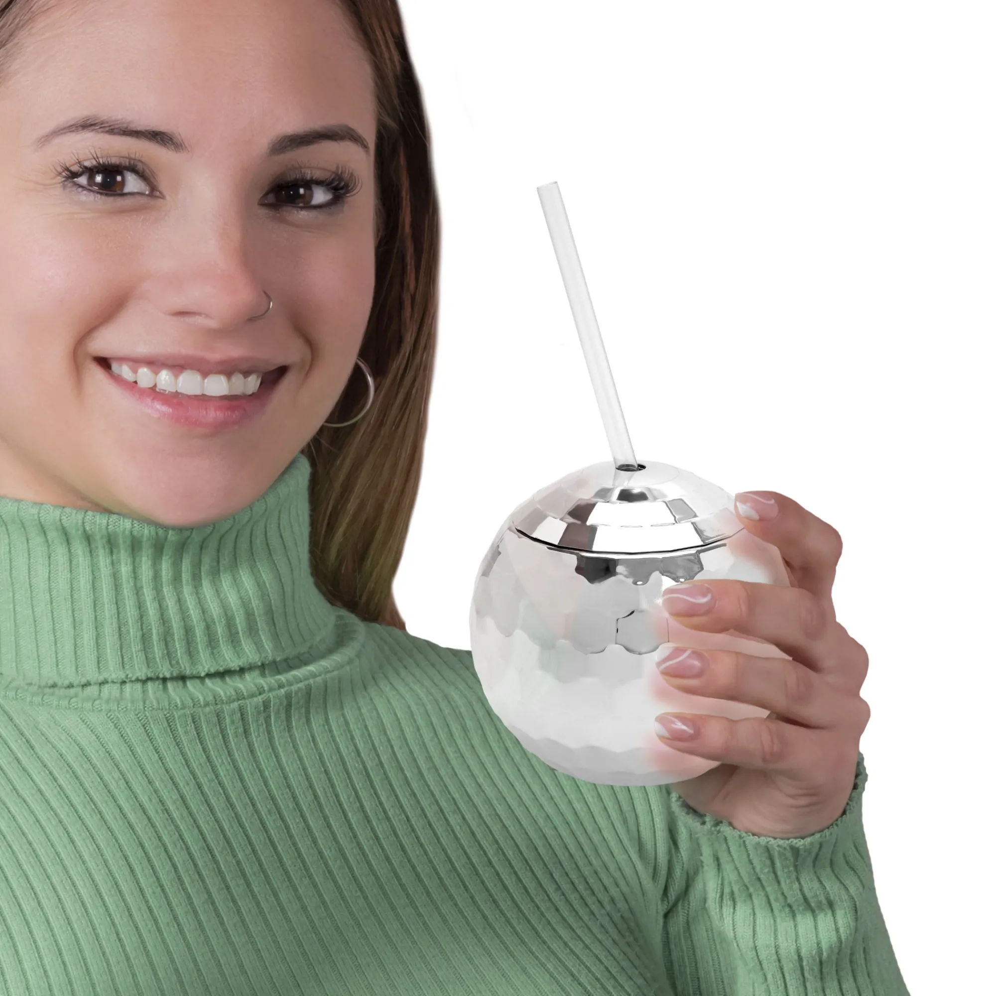 Clearance Windy City Novelties Disco Ball Cup with Straw