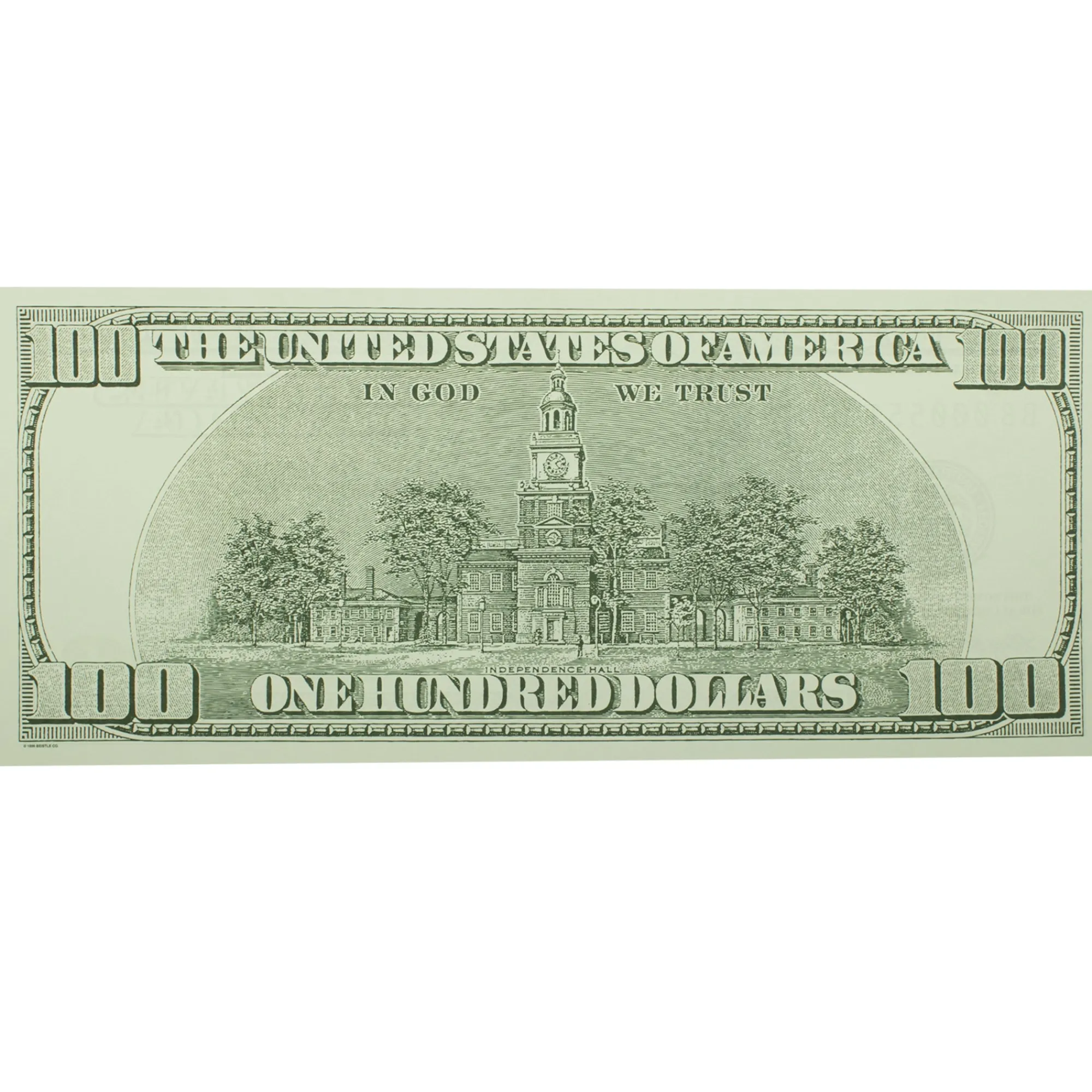 Online Windy City Novelties $100 Dollar Bill Cutout