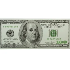 Online Windy City Novelties $100 Dollar Bill Cutout