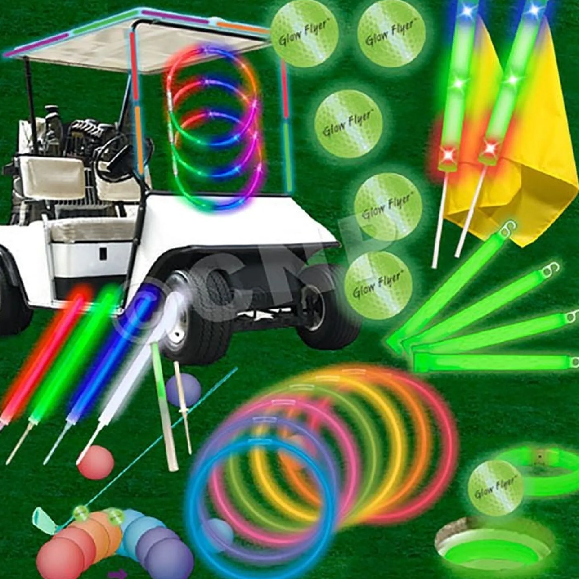 Outlet Windy City Novelties Economy 60 Player Glow Flyer Fairway Tournament Package