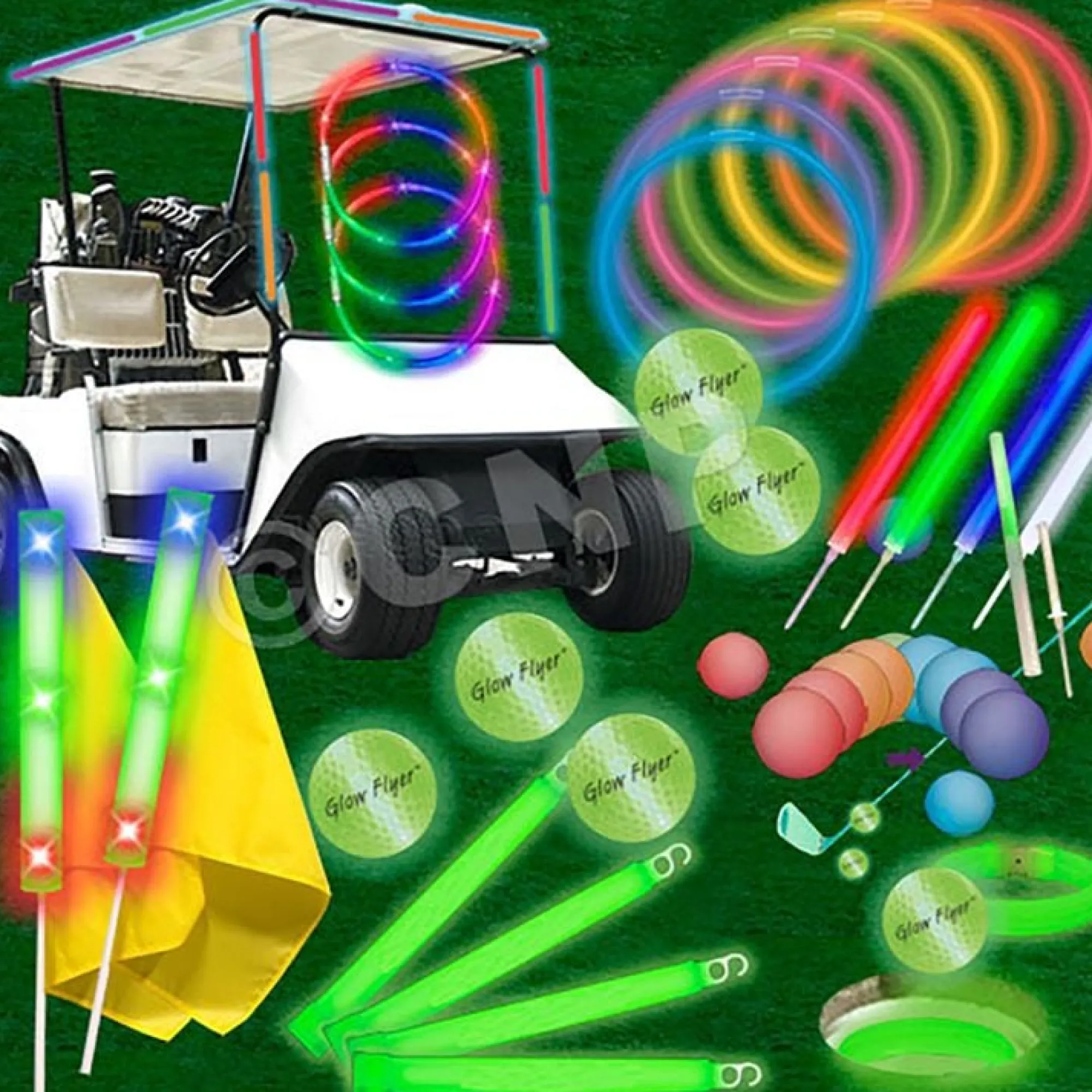 Windy City Novelties Economy 80 Player Glow Flyer Hole In One Tournament Package