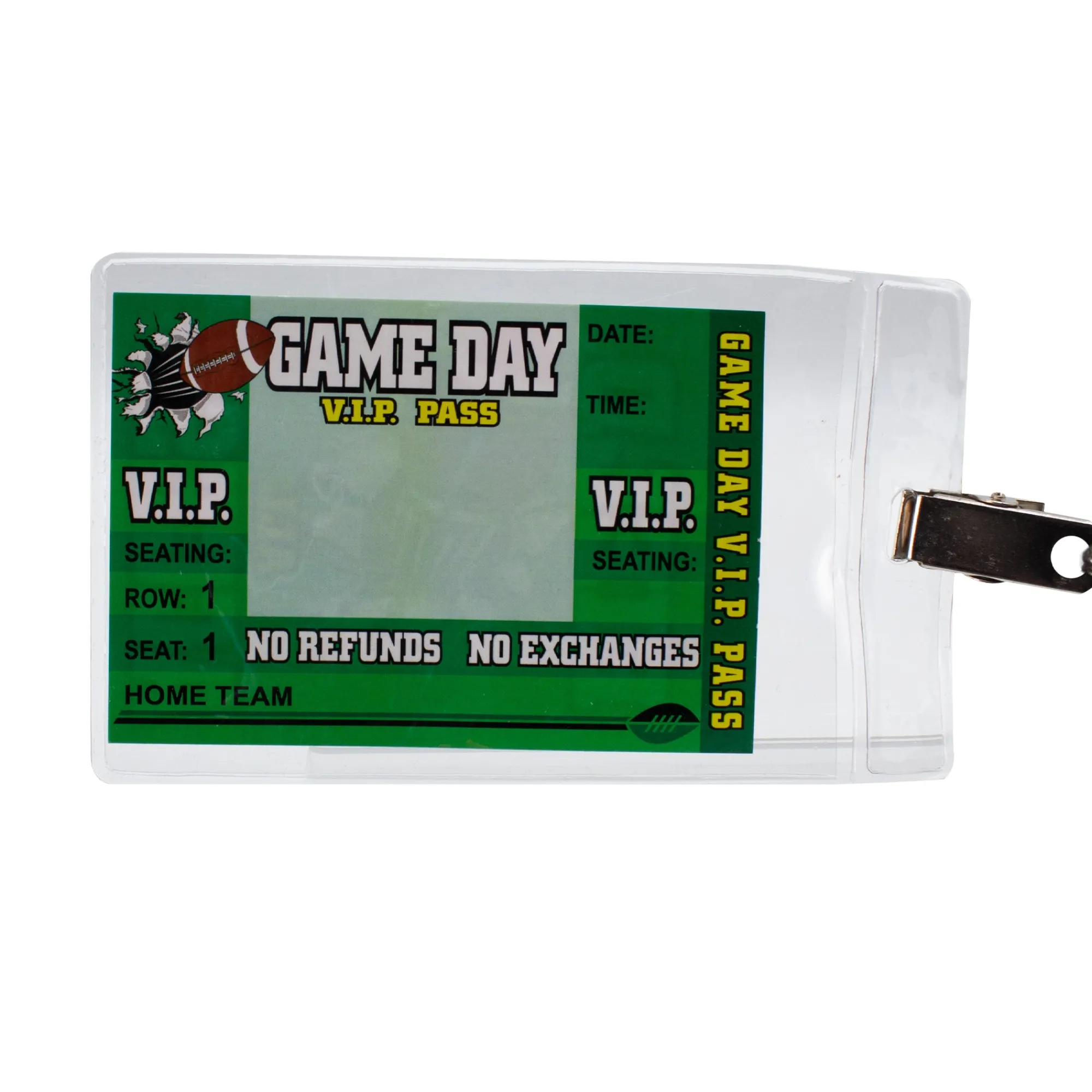 Clearance Windy City Novelties Game Day Football Party Pass